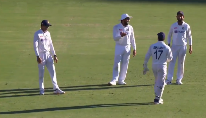 Rishabh Pant appeals for Caught Behind against Paine; Rahane and Rohit mocked Pant!